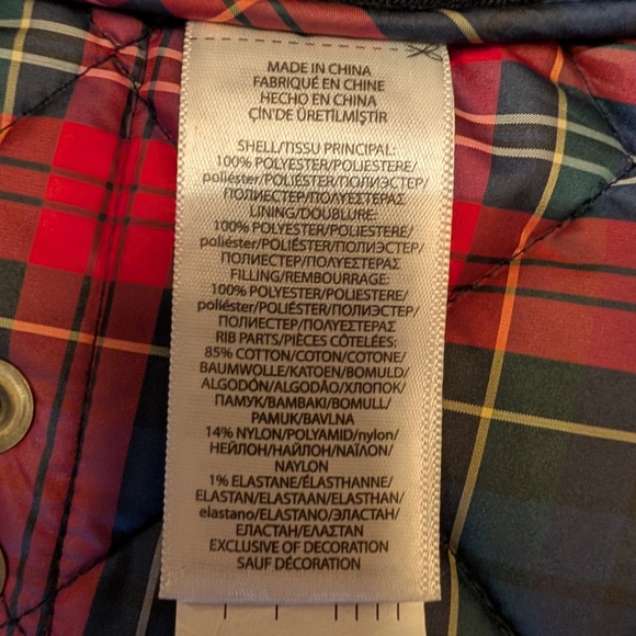 Ralph Lauren- Vintage Women's Tartan Insulated Puffer Gilet - M - Picture 11 of 13